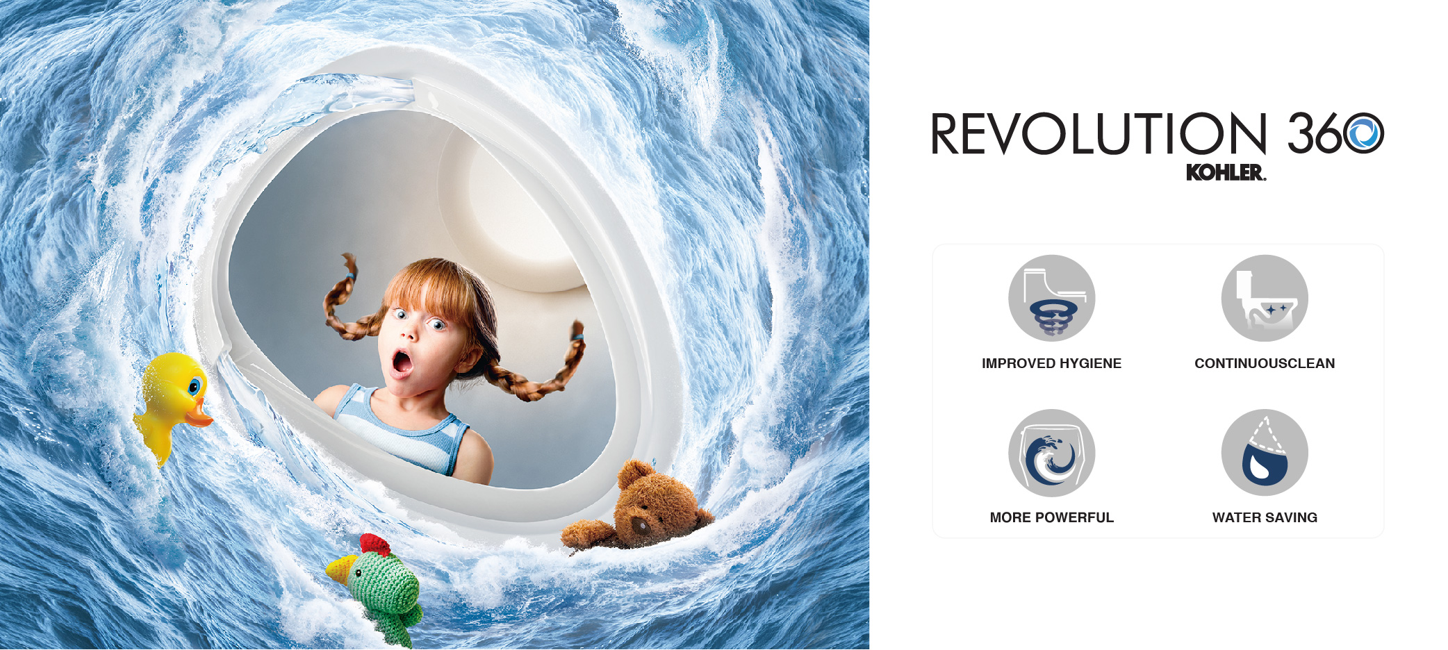 Revolution 360Extraordinary flushing toilet for complete hygiene